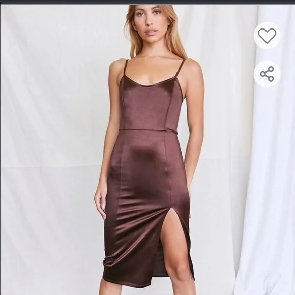 bodycon cami midi dress Ribbed Cardigan & Cami Midi Bodycon Dress main image 1